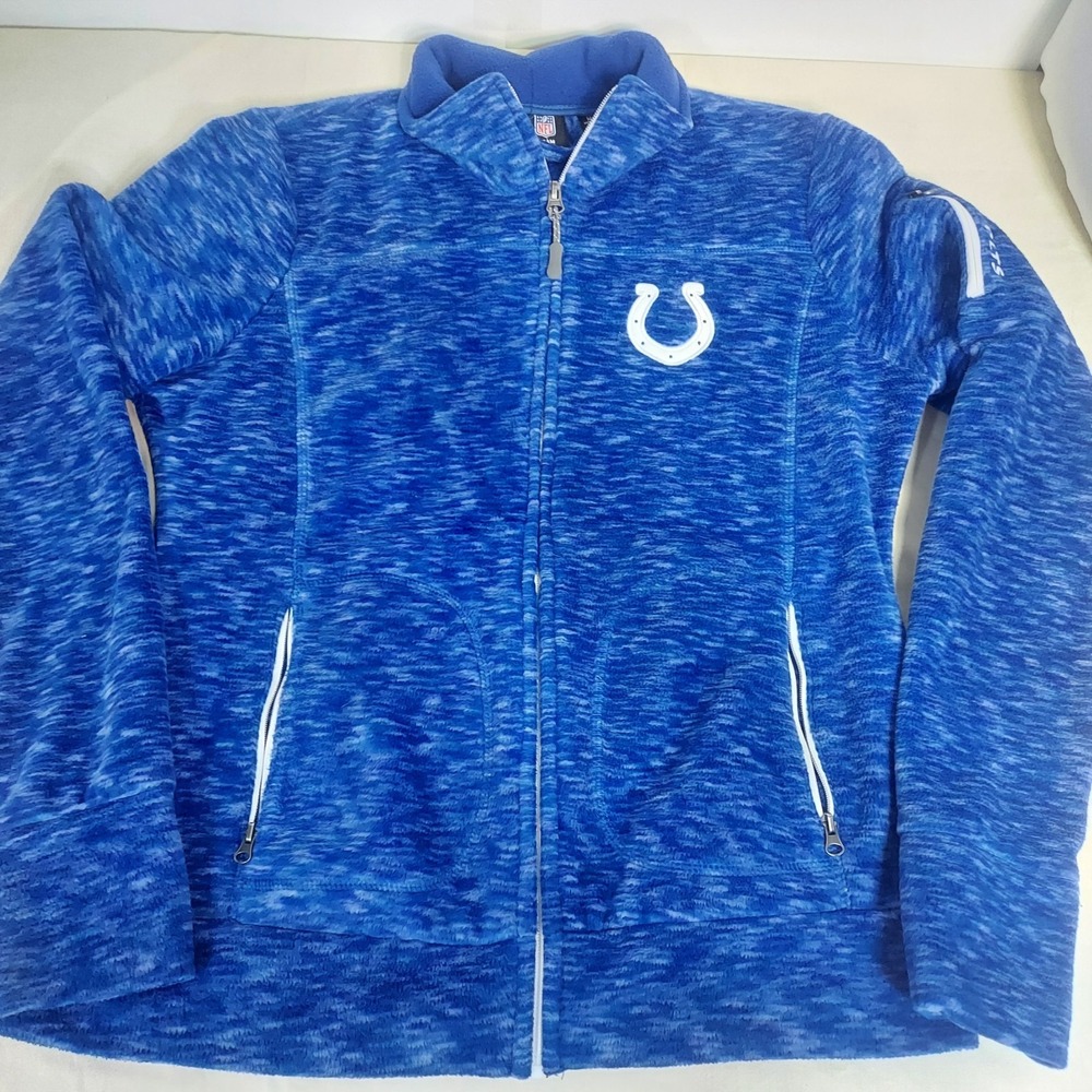 NFL Indianapolis Colts‎ Women's Full Zip Blue Fleece Soft Jacket Size M